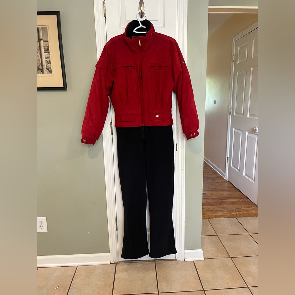 Vintage NILS Red Skiwear One Piece Ski Suit size 10 bin7 - Picture 2 of 9